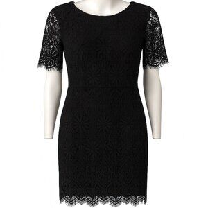 🖤 MSLG Black Lace Sheath Dress – Size Medium